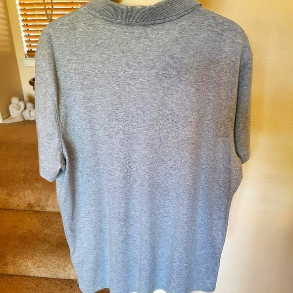 Banana Republic Gray Slim Fit Knit Short Sleeve Shirt - Size Large - Picture 3 of 4